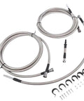 Heavy Duty Diesel Fuel Line Kit For Chevy Silverado 2500 HD 3500 HD And GMC Sierra 6.6L V8 Engines Years 2004 To 2010 Replacement Part Number 819874 20832565 Total Upgrade braided steel hose set with clips