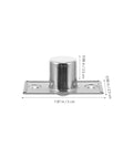 4 Pack Heavy Duty Stainless Steel Door Ball Catch Strikes With Secure Closure Silver Finish For Cabinet Closet And Van Camper Doors Rust Proof And Durable Latch Hardware For Home Improvement Projects close-up view showcasing measurements.