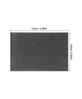 Front view of 3 Piece Graphite Disk Set For Electroplating And Melting Rectangle Graphite Plate 15x10 cm with dimensions shown.