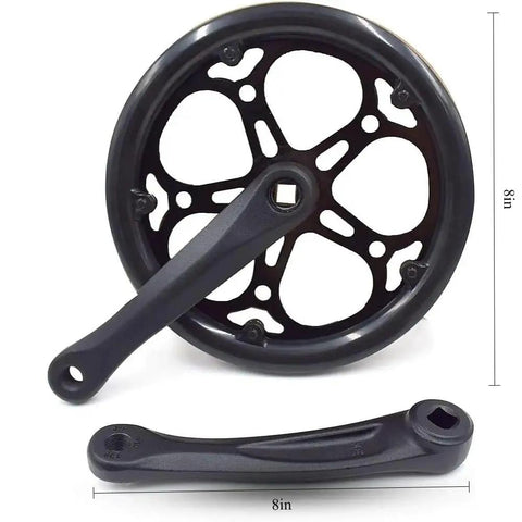 Durable Bike Crank Arm Set With Square Taper Spindle 170mm Arm Length And 52 Tooth Chainring Beefed Up Lightweight Forged Aluminum Alloy