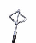 Heavy Duty Drain Chain Cleaner Steel Wire Pipe Dredger Auger Head Tool for Plumbing Lines, double chain cutter head.