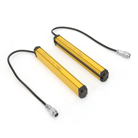 4 Beam Safety Light Curtain Sensor Switch For Industrial Security, aluminum alloy housing, IP65 rated, DC10-30V, close-up view