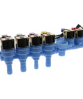 Blue Washer Water Valve Replacement W11188329 with One Year Warranty, six ports, replaces W10465981, durable appliance part