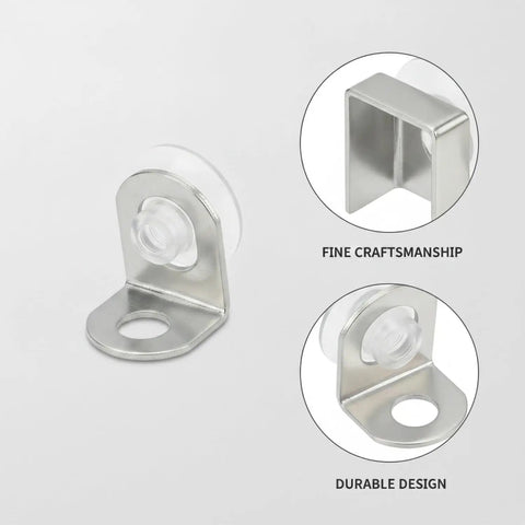 Heavy Duty L Shaped Stainless Steel Corner Brackets For Shelves And Cabinets 5.9 x 4.7 Inch Right Angle Supports 10 Pack With Screws
