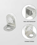 Heavy Duty Stainless Steel L Shaped Shelf Brackets Rock Solid Corner Support For Cabinets And Floating Shelves Home Reno Powerhouse Includes Mounting Screws Snag This Ten Pack Size 5.9 By 4.7 Inches showing detailed craftsmanship.