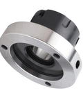 Compact Clamping Collet Chuck For Cnc Milling Machine And Lathe With Er32 80Mm Diameter Stable Carbon Steel Build shown from an angle.