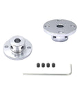 Six 6.35mm Aluminum Flange Couplings Heavy Duty Shaft Connectors For DIY RC Model Motors with hex wrench and fasteners