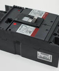 Tough As Nails 400 Amp 3 Pole Circuit Breaker Switch for Commercial Panels Rated At 600 Volts, side view showing design and labels.