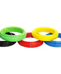 Coiled multicolor nylon air brake tubing, including 3/16 Inch OD X 100 Foot Black Nylon Air Brake Tubing SAE J844 DOT Compliant