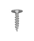 100 Pack Size 8 By Seven Eighth Inch Phillips Truss Head Wood Screws Deep Coarse Thread Zinc Plated Steel close up