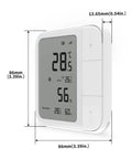 Thread And Zigbee Smart Climate Sensor W100 For Temperature And Humidity Monitoring, Matter Ready, front view with dimensions