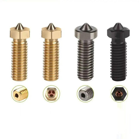 Premium Hardened Steel 3D Printer Nozzles Single Hole 0.6mm 10 Pack High Temperature Wear Resistant Hotend Tip Volcano Extruder Compatible Built Different For Grinding Out Projects