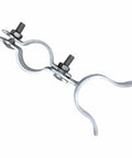 One And Three Eighths Inch Fork Latch Galvanized Fence Gate Latch For Chain Link Gate Frames With Padlock Hole Wall Mount To Post Built Tough And Lockable Rust Resistant Replacement showing side view with bolts visible