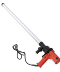 Game Changer Electric Drum Pump With 8000 Rpm Motor Delivering Solid 60 To 80 Lpm Flow For No Sweat Liquid Transfers Of Kerosene Milk Alcohol Or Water Into Standard 200L 220L Drums On Us Plug 110V Setup - close-up of red and black pump with aluminum tube and electrical cord.