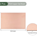 Two Pack Copper Clad PCB Boards 150mm By 100mm By 1mm Single Sided FR4 Blank Circuit Board For Electronics Hobbyist Etching And DIY Circuit Projects For Beginners showing dimensions and thickness detail.
