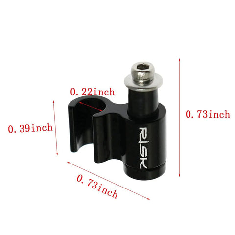 4 Pack Bicycle Hydraulic Brake Cable Housing Guide Clips With Aluminum Alloy Construction And Stainless Steel Bolt, Black