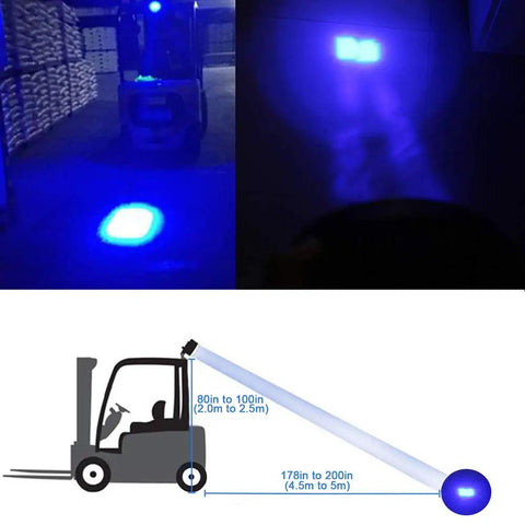 Heavy Duty Led Forklift Beacon Built Like A Brick Solid Blue Safety Light 20W Warehouse Warning Spotlight 12 To 80V Rig Certified Zero Hassle Illumination Flat Out Durable