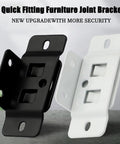 Heavy Duty Stainless Steel Corner Brackets Set 8 Pack With Screws Quick Fitting Right Angle Braces For Drawers Cabinets Chairs And Tables Built To Last Black Finish