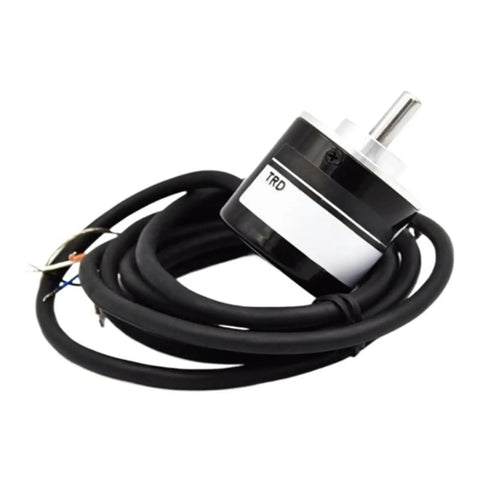 Rotary Encoder TRD-J500-RZ For Industrial Controls And Machinery, Easy Mount On Motors And Linear Guides, precise angle feedback, black cable