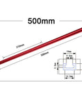 Beefy Aluminum T Track Miter Jig for Woodworking 300 to 600mm Range with detailed dimensions, aluminum alloy material