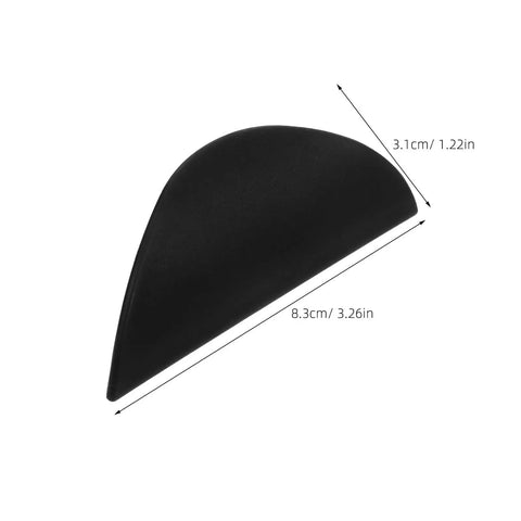 Six Pack Black Semicircle Push Pull Handles With Self Adhesive Edge Tabs For Cabinets Drawers Wardrobes And Furniture Easy Peel And Stick Finger Pulls