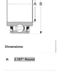 Disc Harrow Bearing For SpinCo Drivetrain GW212PP With Triple Lip Seals, 1-3/4 Inch Replacement technical dimensions diagram