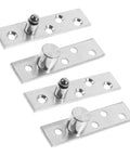 Two Pairs Stainless Steel Pivot Hinges, 360 Degree Rotatable Concealed Door Hinges, Hidden Door Pivot Hinge For 20-40mm Planks
