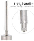 9mm Double Sided Rivet Punch For Leather Craft Dope Stainless Steel Round Hole Punch Die Tool with long handle focus
