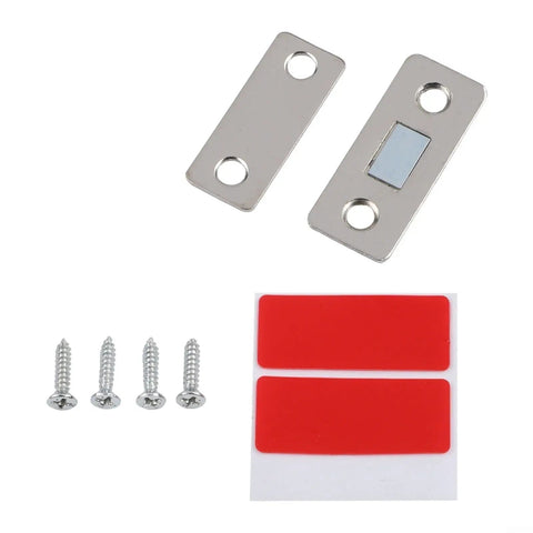 Magnetic Cabinet Door Catch And Closer Set For Cabinets And Drawers Keeps Doors From Slammin with screws and adhesive