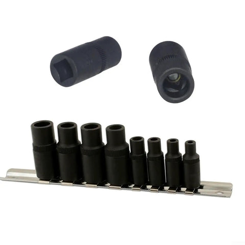 Magnetic Tap Socket Set For One Quarter And Three Eighths Drive Thread Cutting Tap Adapters Rethreading Tool Chrome Vanadium