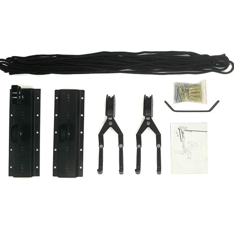 Garage Ceiling Bike Hoist Space Saver Must Have Heavy Duty Bicycle Lift With 3 Pulley System And 45 Feet Adjustable Rope