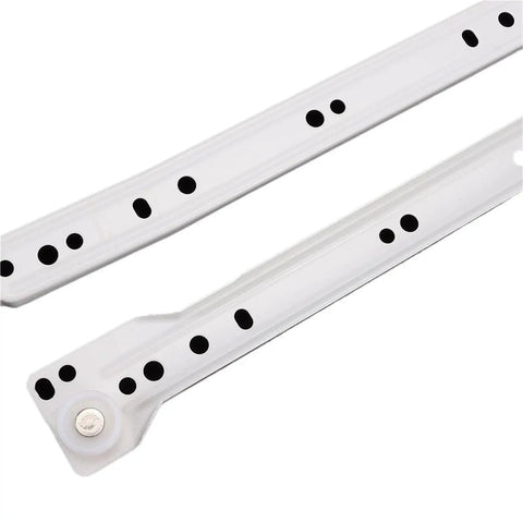 Two Section Drawer Slides Pair For Keyboard Trays And Small Cabinets No Squeak Glide Quiet Operation Low Friction Roller Pulley