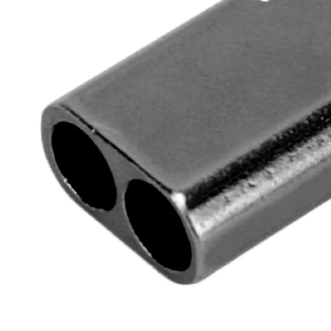 Close-up of Emergency Survival Whistle 10 Pack Aluminum Alloy Double Tube High Frequency Loud Whistle For Camping Hiking Fishing Boating