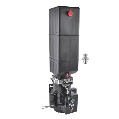 3.7 Gallon Hydraulic Power Unit With 220V 3HP 2950 PSI Single Acting Pump For 2 Post And 4 Post Car Lifts And Dump Trailers