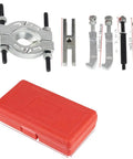 Heavy Duty 9 Piece Bearing Separator And Puller Set Comes With Red Case For Car Truck Motorcycle Mechanics On The Job Handles Various Sizes Easily For Home DIYers Who Need Gear To Fix Engines Smoothly Without Worry Works Flawlessly Every Time You Try, steel tools and red case