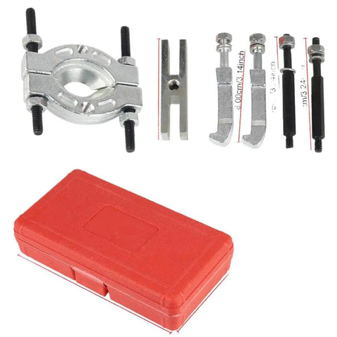 Heavy Duty 9 Piece Bearing Separator And Puller Set Comes With Red Case For Car Truck Motorcycle Mechanics On The Job Handles Various Sizes Easily For Home DIYers Who Need Gear To Fix Engines Smoothly Without Worry Works Flawlessly Every Time You Try, steel tools and red case
