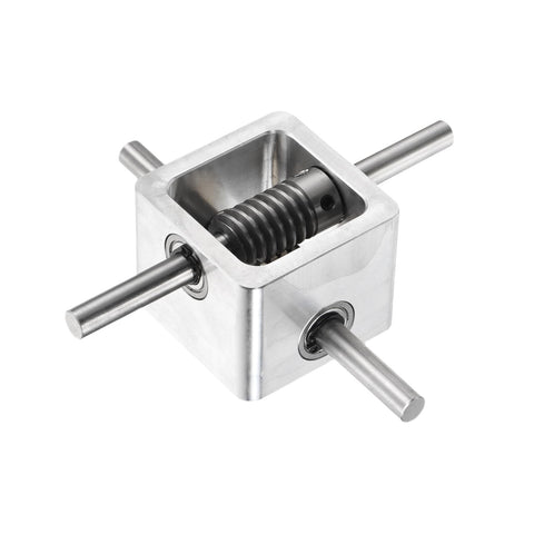 90 Degree Right Angle Worm Gearbox With 1 To 20 Reduction, 1 Module 20 Teeth, 8mm Shaft, Aluminum Frame DIY Gearbox Kit, compact housing