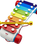 Super Fun Musical Xylophone Pull Toy for Toddlers and Kiddos, includes mallet and 8 colorful keys, easy roll wheels.