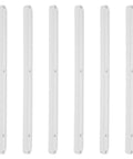 Six Piece White Abs Side Mounted Drawer Slide Rails 300Mm Grooved Guide System For Dresser Replacement, white plastic drawer slides