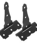 Heavy Duty T Shaped Iron Gate Hinges 2 Pack Built To Last Matte Black Finish for farmhouse doors and windows