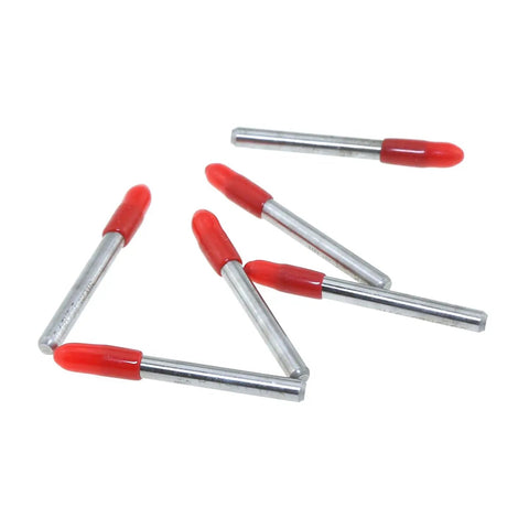 Premium Rock Hard Tungsten Carbide Scribe Nib Replacement Set, six heavy-duty tips in different angles for precision cutting.
