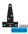 Heavy-Duty Steel T Shape Hinges Set, 10 Pcs, Iron Cold Rolled Triangle Hinges, size 9.5x6.4 cm with screws