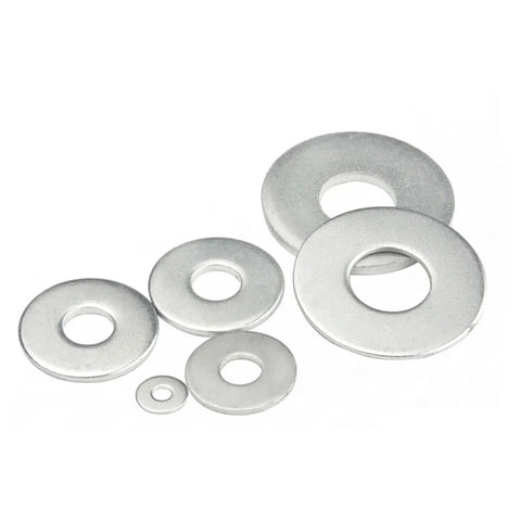 Heavy Duty Flat Washer Set For Fasteners, 200 Pieces, 304 Stainless Steel, Size Range M1.6 To M30, Assortment Kit For Even Load Distribution, Joint Protection, And Keeping Fasteners Tight, assorted flat washers