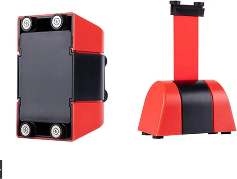 Heavy Duty Wall Mounted Retractable Barrier With 16 Foot Magnetic Safety Belt For Crowd Control And Fast Line Setup Crafted From Premium Abs Housing That Holds Up Like A Champ And Runs Dead Smooth Daily