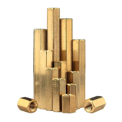 Hard As Nails Heavy Duty Brass Hexagon Coupling Nuts Featuring Thick 3/8 16 Unc And 3/8 24 Unf Threads For Tough Mechanical Repairs And Diy Garage Builds Gonna Last Forever