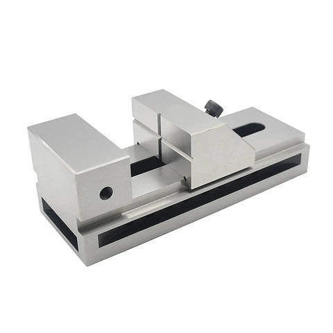 2 Inch Precision Vise With Quick Adjust Jaw Width For CNC Milling And Surface Grinding HRC58-62 Hardened Workholding Fixture On Table A True Boss Level EDM Clamp For Serious Machinists And Hardware Shops, silver steel vise with adjustable jaw