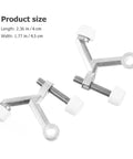 Heavy Duty Zinc Alloy Door Stopper Set Two Pack Anti Pinch Wall Protectors With Maximum Grip Prevent Door Slams And Wall Damage