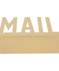 Sturdy Metal Desk Mail Organizer With Stylish Hollow Cutout For Bills, Letters And Papers Gold Finish Office Supplies Durable Iron