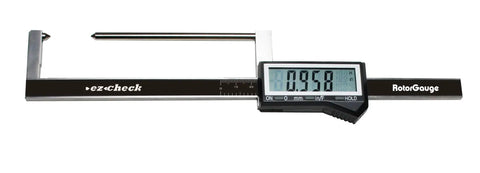 Brake Rotor Gauge With Large Digital Display Caliper For Quick In Wheel Measurements 0 To 3.2 Inch Range showing digital reading