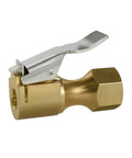 Heavy Duty Brass Locking Air Chuck With Leak Proof Gasket And Secure Grip Design For Fast Tire Inflation And Smooth Compressor Connection Every Auto Shop Trusts This Stuff, showing the brass and metal combination for durability.